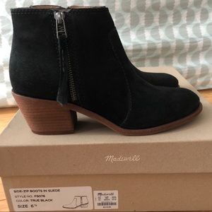 Madewell Janice Ankle Boot Black Suede